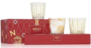 NEST FRAGRANCES FESTIVE PETITE CANDLE TRIO - HOLIDAY, PINE & SUGAR COOKIE - NWB - Picture 1 of 6