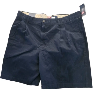 NWT CHAPS MEN'S NAVY CHINO PLEATED  FRONT  Shorts Size 38 Foto 1 de 4