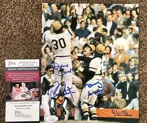 Pirates 71 World Series Signed 8x10 Robertson Sanguillen Cash Steve Blass JSA - Picture 1 of 3