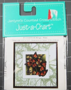 Butterfly Wings Counted Crosstitch Chart Just a Chat Janlynn - Picture 1 of 3