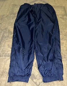 Nike Track Pants Mens Sz XL Navy Blue Lined Wind Vintag Tag 90s Y2k - Picture 1 of 6