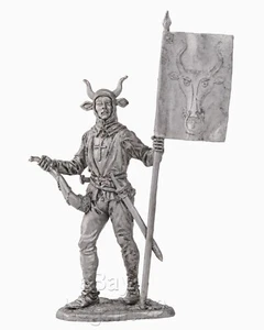 Estandarte suizo del cantón de Uri, 15c. Soldado de juguete de hojalata 54 mm (1/32) - Imagen 1 de 4
