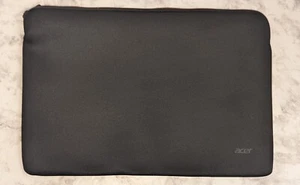 Acer Laptop Sleeve Black W/Red Trim At Closure 17 x 11 And 3/4" - Picture 1 of 10