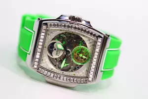 INVICTA S1 Rally Men 51.30mm Stainless Steel + Crystal White +Steel Silver+Green - Picture 1 of 8