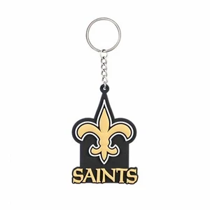 Portachiavi Team Sports America NFL New Orleans Saints audace sportivo in gomma - lungo 5" - Foto 1 di 3