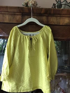 Blusa de puntos suizos de algodón amarillo para niñas Dagmar Daley talla 8 - Imagen 1 de 10