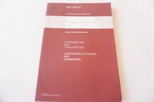 1998 Eisenbahn Arbeitsfahrplan Abschnitt YE Chesterfield Leeds Humberside - Bild 1 von 7