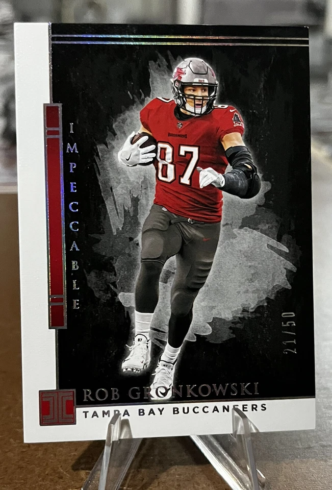 Rob Gronkowski /50 IMPECCABLE SILVER SP 2020 Tampa Bay Buccaneers  - Image 1 of 4