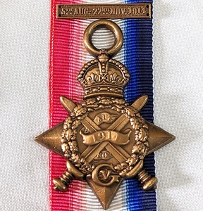 WW1 British & India medal replica 1914 Star Mons Clasp army navy air force - Picture 1 of 6