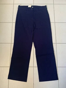 BEME ZIP FLY STRAIGHT LEG NAVY BLUE BUSINESS TALL DRESS PANTS SIZE 14 AU - Picture 1 of 3