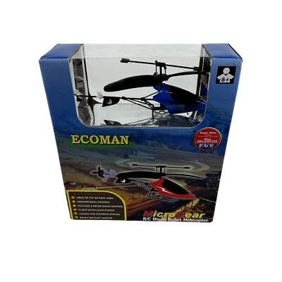 ECOMAN MicroGear R/C Micro Bulet Helicopter Blue  Super Wide Infrated Transmissi - Image 1 of 4