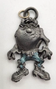 Vintage 1993 Taz Tasmanischer Teufel Zinn Halskette Anhänger Warner Bros. Starline - Bild 1 von 11