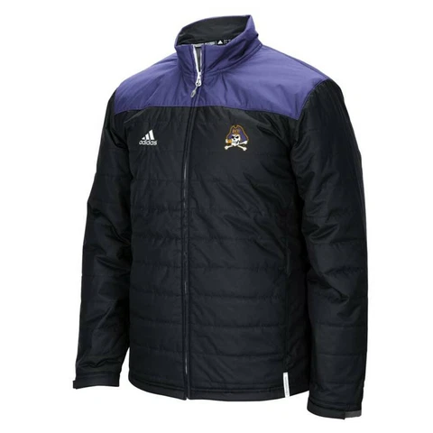 East Carolina Pirates NCAA Adidas Climastorm Black Sideline Transition Jacket Cover