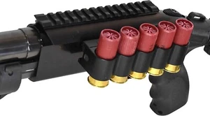 Mossberg 590 12 gauge shell holder and saddle mount combo aluminum black hunting - Picture 1 of 9