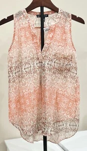 Camicetta donna AMERICAN DREAM senza maniche piccola multicolore semitrasparente pullover nuova con etichetta - Foto 1 di 7