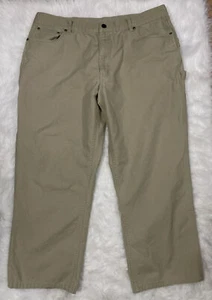 mens PATAGONIA jeans 38 beige camping hiking - Picture 1 of 8