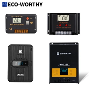 ECO-WORTHY 30A/40A/60A 12V/24V/48V MPPT Solar Panel Regulator Charge Controller - Picture 1 of 37