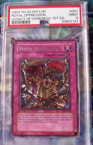 PSA 9 Yugioh! Royal Oppression LOD-091 Rare 1st Edition 2003 - Bild 1 von 2