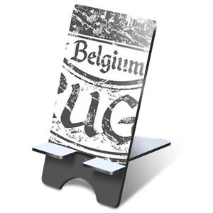 1 x support téléphonique MDF 3 mm BW - timbre de voyage Bruges Belgique #40556