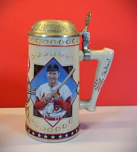 STAN 'The Man' MUSIAL Beer Stein Longton Crown St. Louis Cardinals NEW O/S - Picture 1 of 6