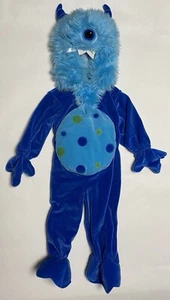 *NEW Koala Kids Costume 12 mos. Blue Monster One Eye Horned Furry One Piece - Picture 1 of 12