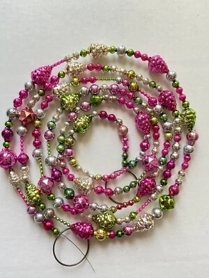 Guirnalda de Navidad de vidrio de mercurio para árboles mantos guirnalda Foto 1 de 2