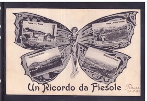 Cartolina Un Ricordo da Fiesole FARFALLA VEDUTINE I500 - Picture 1 of 1