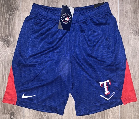 Nike MLB Texas Rangers Dri-Fit Franchise Performance Shorts N256-018P Mens Small Cover