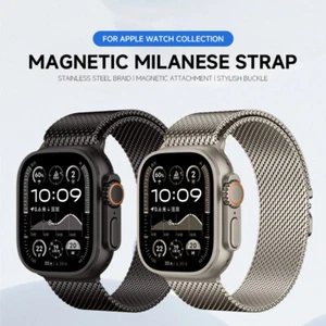 Banda de malla milanesa estilo paracaídas hebilla para Apple Watch Ultra/10/9/8/7/6 - Imagen 1 de 34