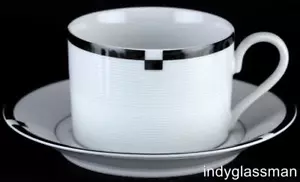 Mikasa MIDNIGHT L5542 Flat Cup & Saucer Set UNUSED (1 left) - Picture 1 of 8