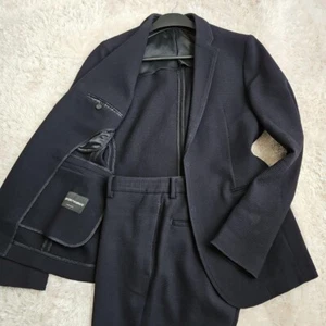 Emporio Armani Setup Suit Top And Bottom Wool Navy Made In Italy - Picture 1 of 10