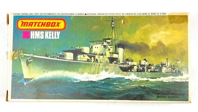 Matchbox HMS Kelly K-Class British Destroyer Ship Model KitPK-64 1/700 Vintage - Image 1 of 4