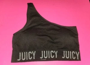 New Women's Juicy Couture One Shoulder Removable Padding Sports Bra Size Large - Picture 1 of 3