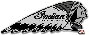(INDIAN-6R) ADESIVO DECALCOMANIA MOTO INDIANO CAVALLO SCURO 12" HD - Foto 1 di 1