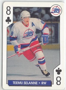 1995-96 NHL Aces Playing Cards #8C Teemu Selanne - Picture 1 of 2