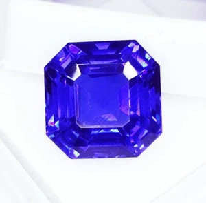 Natürlicher blauer Saphir lose Edelstein Ceylon 18 Kt zertifiziert Achteck Saphir O42 - Bild 1 von 13