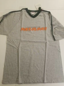 vintage university of miami T Shirt 2000 Nos Salesman sample Size Large Rare - Picture 1 of 12