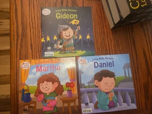 Little Bible Heroes Flip Over Books Set Of 3 (6 Stories) Religious Gideon Etc - Picture 1 of 2