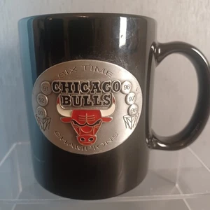 Officially Licensed Chicago Bulls 6 Time Champion Commemorative Coffee Mug. - Picture 1 of 3