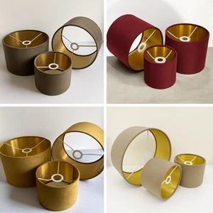 Lampenschirm für Deckenpendelleuchte, Tisch, Boden einfache Montage mit gebürstetem Goldfutter - Bild 1 von 52