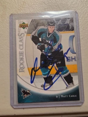 Matt Carle - Upper Deck 2007 - Possible on card auto?! - Image 1 of 2