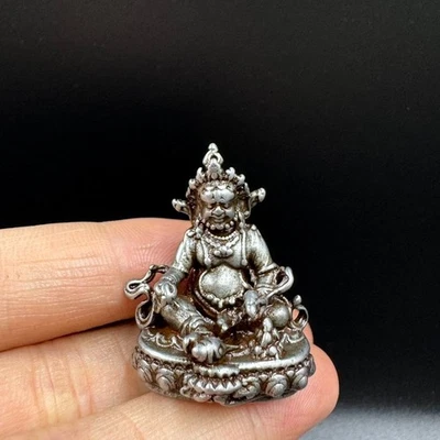 Old Tibetan Buddhism tiantie Yellow God of Wealth Carrying Buddha with You - Image 1 of 4