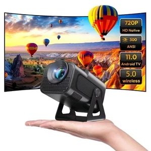 XGODY Gimbal5 Mini 4K Projector Portable Auto Keystone 12000 Lumens Wifi BT5.0  - Picture 1 of 12