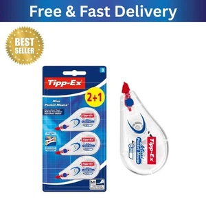 NEW Bic Tipp-Ex Mini Pocket Mouse Correction Tape – Pack of 2 + 1-white UK 2025 - Picture 1 of 7