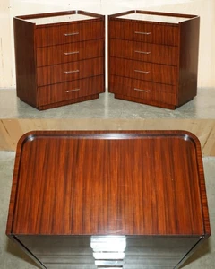 STUNNING PAIR OF MACASSAR RALPH LAUREN RRP £23,900 METROPOLIS CHEST OF DRAWERS - Picture 1 of 24