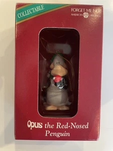 Opus der rotnasige Pinguin Ornament 80er Jahre American Greetings verpackt - Bild 1 von 5