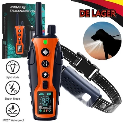 1000M Hund Ausbildung Stromschlag Erziehungshalsband Hunde Vibration Ton e-Shock - Bild 1 von 4