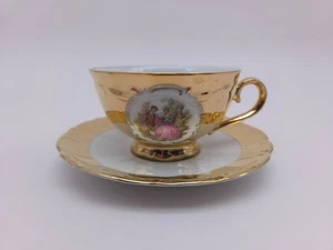 Vintage Bavaria Germany Gold Tasse und Untertasse - Bild 1 von 10
