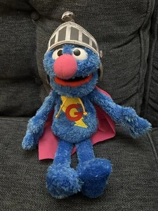Hasbro Sesame Street Talking Super Grover Plush Toy Talks 2010 WORKS! - Picture 1 of 2