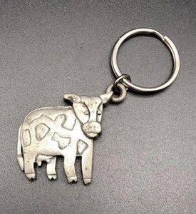 Pewter Cow Keychain - Picture 1 of 3